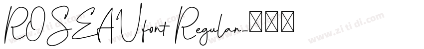 ROSEAUfont Regular字体转换